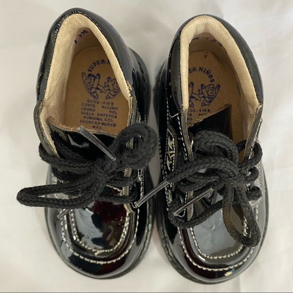 Super Ninos Boys Patent Leather walking boots MX 13.5/ US 6 - Picture 6 of 12